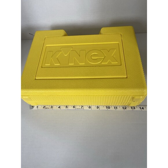 Vintage K'NEX Large Yellow Hard Box Carrying Case-K’NEX Pieces and Instructions - Picture 4 of 6